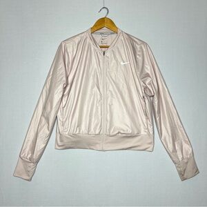Nike Baby Pink Lightweight Thin Windbreaker Just Do it Jacket Size L